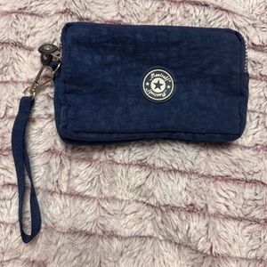 Blue Kipling Wristlet Clutch